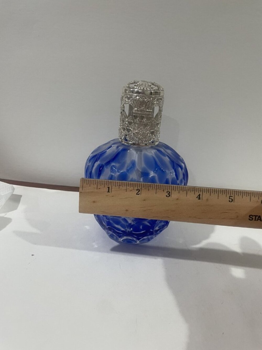 Art Glass Fragrance Diffuser Swirl Blue Decorative - Picture 3 of 16